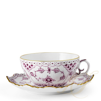 Чашка с блюдцем 0,22л коллекции Purpur Fluted Full Lace (Лимитированная серия) бренда Royal Copenhagen