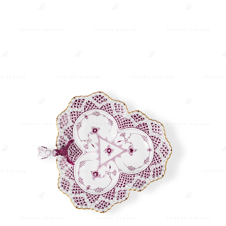 Чаша на ножке 25см коллекции Purpur Fluted Full Lace (Лимитированная серия) бренда Royal Copenhagen