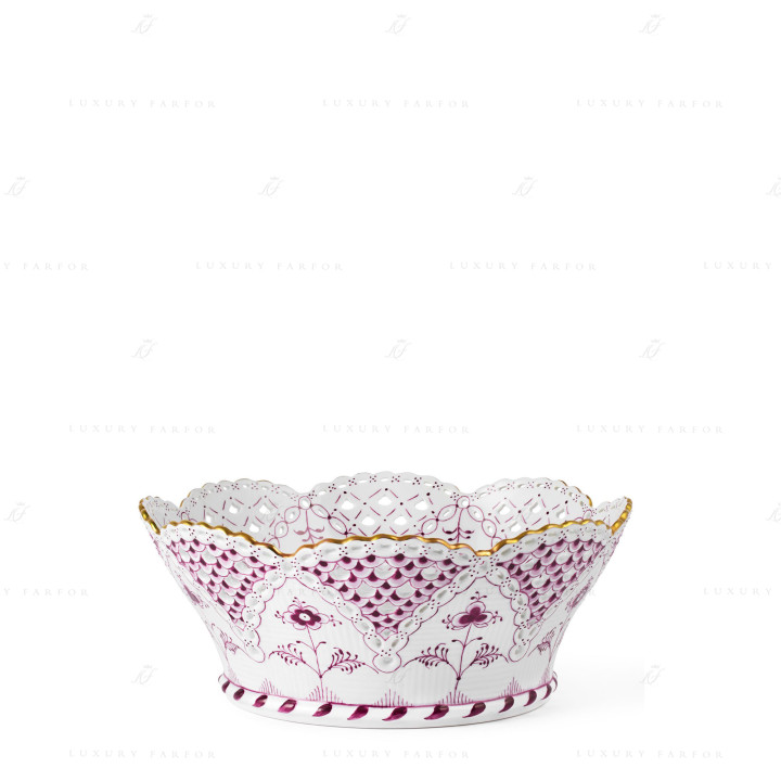 Корзина для фруктов 23см коллекции Purpur Fluted Full Lace (Лимитированная серия) бренда Royal Copenhagen