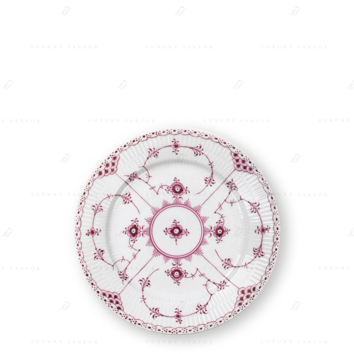 Тарелка десертная 19см коллекции Purpur Fluted Half Lace бренда Royal Copenhagen
