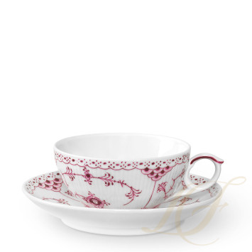 Чашка с блюдцем 0,22л коллекции Purpur Fluted Half Lace бренда Royal Copenhagen