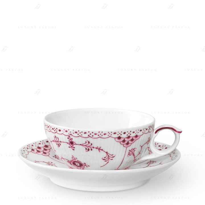 Чашка с блюдцем 0,22л коллекции Purpur Fluted Half Lace бренда Royal Copenhagen