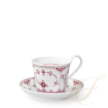 Чашка с блюдцем 0,25л коллекции Purpur Fluted Half Lace бренда Royal Copenhagen
