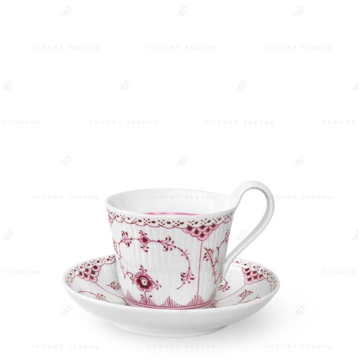 Чашка с блюдцем 0,25л коллекции Purpur Fluted Half Lace бренда Royal Copenhagen