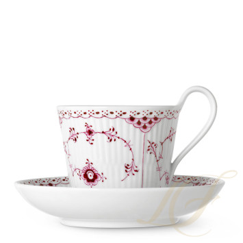 Чашка с блюдцем 0,25л коллекции Purpur Fluted Half Lace бренда Royal Copenhagen