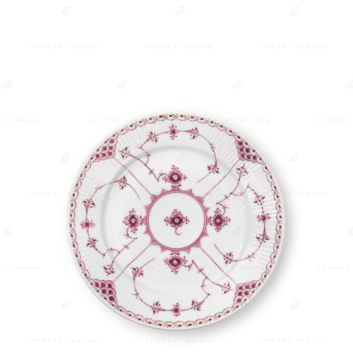 Тарелка закусочная 22см коллекции Purpur Fluted Half Lace бренда Royal Copenhagen