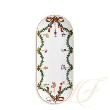 Блюдо овальное 39см коллекции Star Fluted Christmas бренда Royal Copenhagen