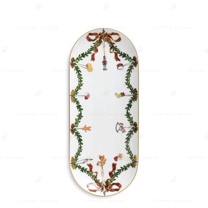 Блюдо овальное 39см коллекции Star Fluted Christmas бренда Royal Copenhagen