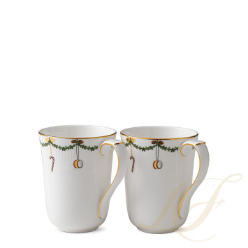 Кружка 0,36л, 2шт. коллекции Star Fluted Christmas бренда Royal Copenhagen
