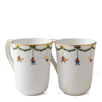 Кружка 0,36л, 2шт. коллекции Star Fluted Christmas бренда Royal Copenhagen