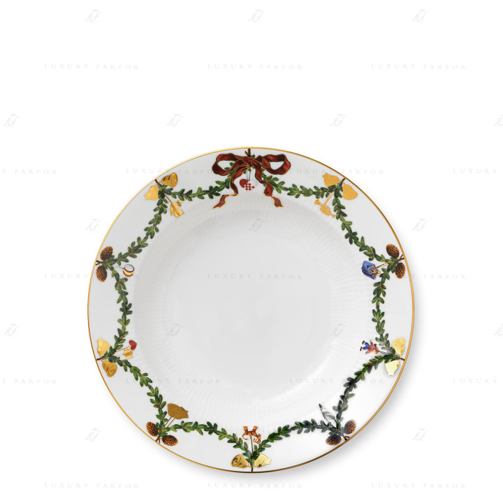Тарелка глубокая 24см коллекции Star Fluted Christmas бренда Royal Copenhagen