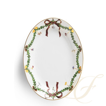 Блюдо овальное 34см коллекции Star Fluted Christmas бренда Royal Copenhagen