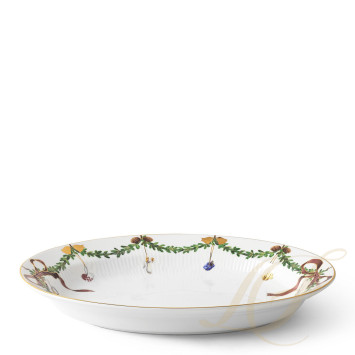 Блюдо овальное 34см коллекции Star Fluted Christmas бренда Royal Copenhagen