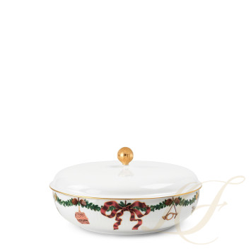 Чаша с крышкой 21см коллекции Star Fluted Christmas бренда Royal Copenhagen