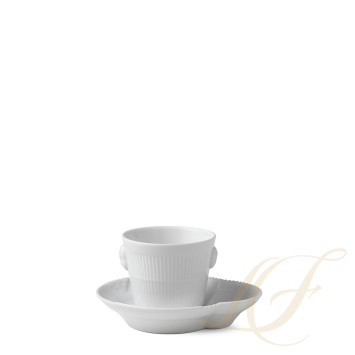 Чашка эспрессо с блюдцем 0,09л коллекции White Elements бренда Royal Copenhagen