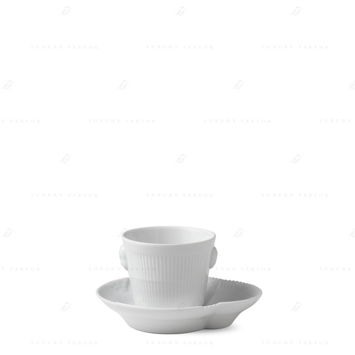 Чашка эспрессо с блюдцем 0,09л коллекции White Elements бренда Royal Copenhagen