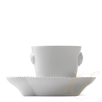 Чашка эспрессо с блюдцем 0,09л коллекции White Elements бренда Royal Copenhagen