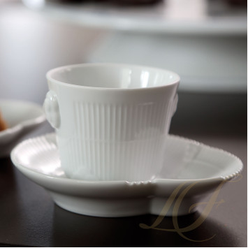 Чашка эспрессо с блюдцем 0,09л коллекции White Elements бренда Royal Copenhagen