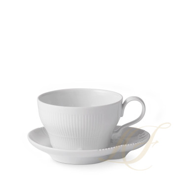 Чашка с блюдцем 0,26л коллекции White Elements бренда Royal Copenhagen