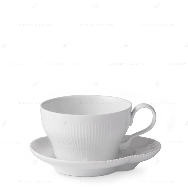 Чашка с блюдцем 0,26л коллекции White Elements бренда Royal Copenhagen