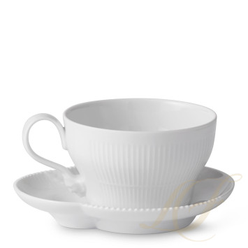 Чашка с блюдцем 0,26л коллекции White Elements бренда Royal Copenhagen