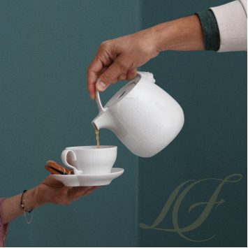 Чашка с блюдцем 0,26л коллекции White Elements бренда Royal Copenhagen