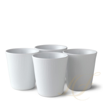 Стакан 0,29л, 4шт. коллекции White Fluted бренда Royal Copenhagen