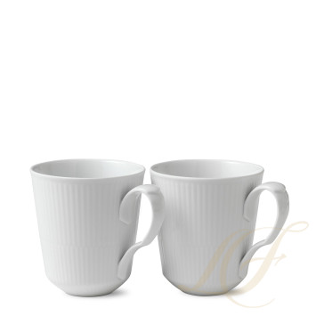 Кружка 0,37л, 2шт. коллекции White Fluted бренда Royal Copenhagen