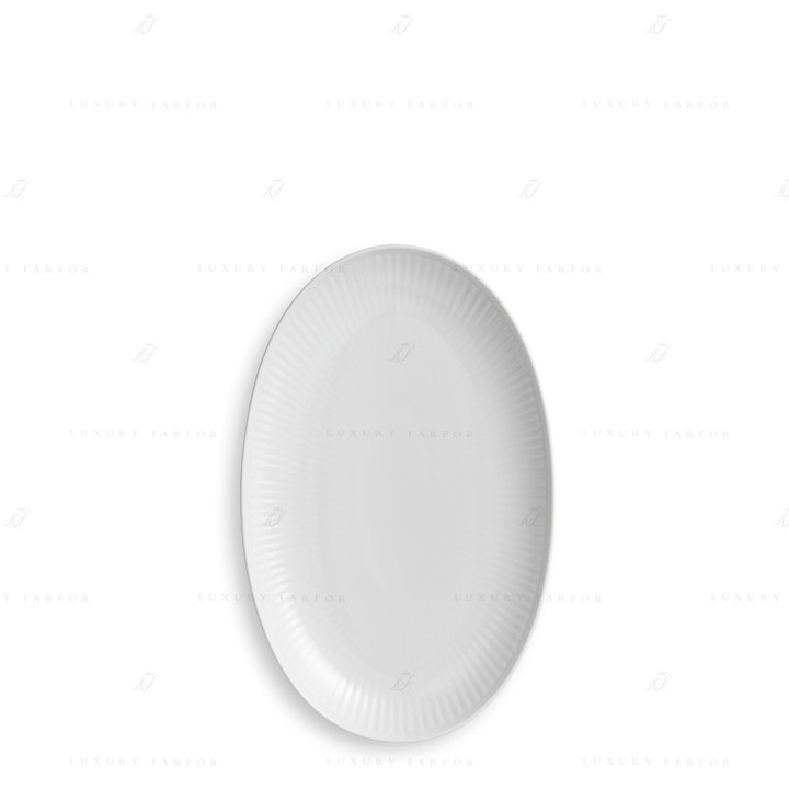 Блюдо овальное 23х15см коллекции White Fluted бренда Royal Copenhagen