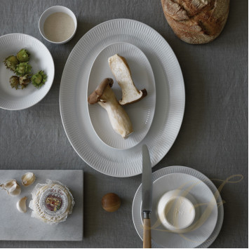 Блюдо овальное 23х15см коллекции White Fluted бренда Royal Copenhagen
