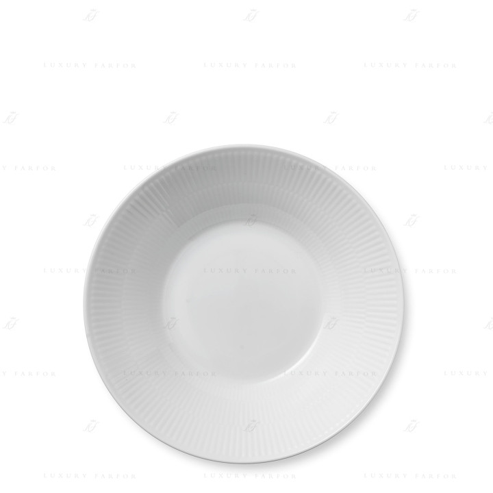 Тарелка глубокая 24см коллекции White Fluted бренда Royal Copenhagen