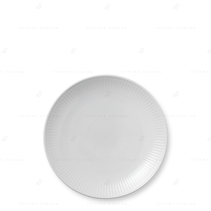 Тарелка десертная 19см коллекции White Fluted бренда Royal Copenhagen