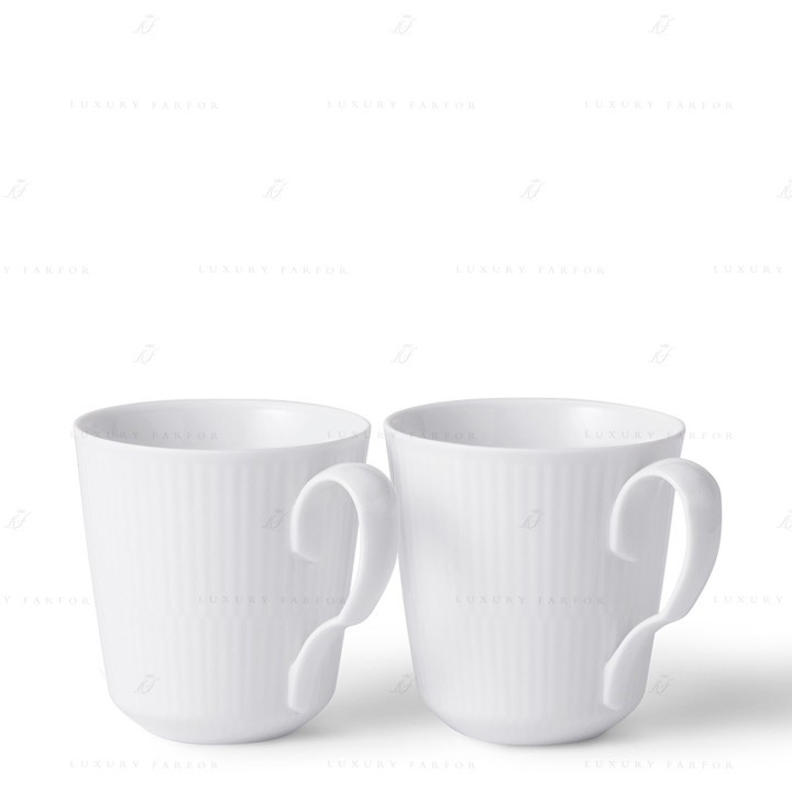 Кружка 0,28л, 2шт. коллекции White Fluted бренда Royal Copenhagen