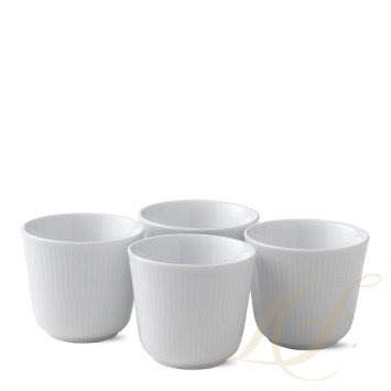 Стакан 0,26л, 4шт. коллекции White Fluted бренда Royal Copenhagen