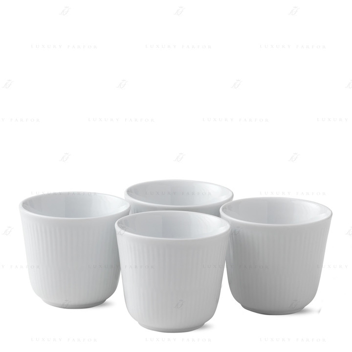 Стакан 0,26л, 4шт. коллекции White Fluted бренда Royal Copenhagen