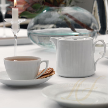 Тарелка десертная 19см коллекции White Fluted бренда Royal Copenhagen