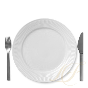Тарелка главная 27см коллекции White Fluted бренда Royal Copenhagen
