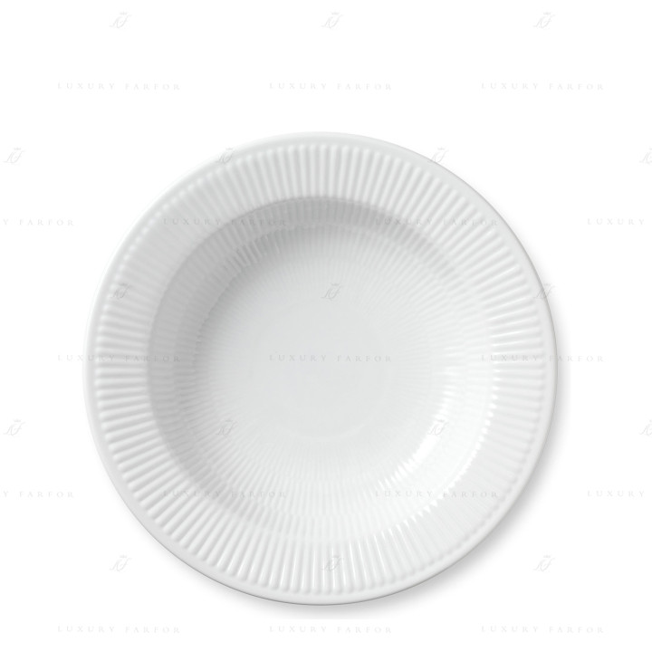 Тарелка глубокая 30см коллекции White Fluted бренда Royal Copenhagen