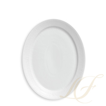 Блюдо овальное 34см коллекции White Fluted бренда Royal Copenhagen