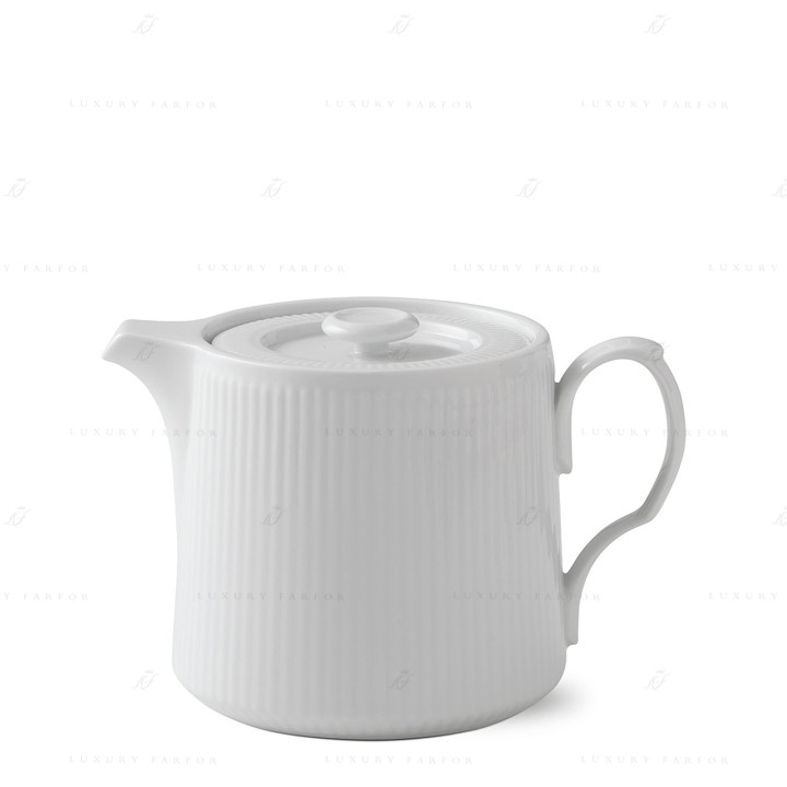 Чайник 0,75л коллекции White Fluted бренда Royal Copenhagen