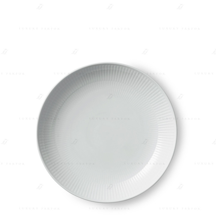 Тарелка 25см коллекции White Fluted бренда Royal Copenhagen