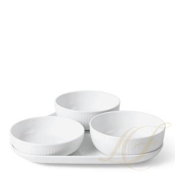 Набор из 4 предметов коллекции White Fluted бренда Royal Copenhagen