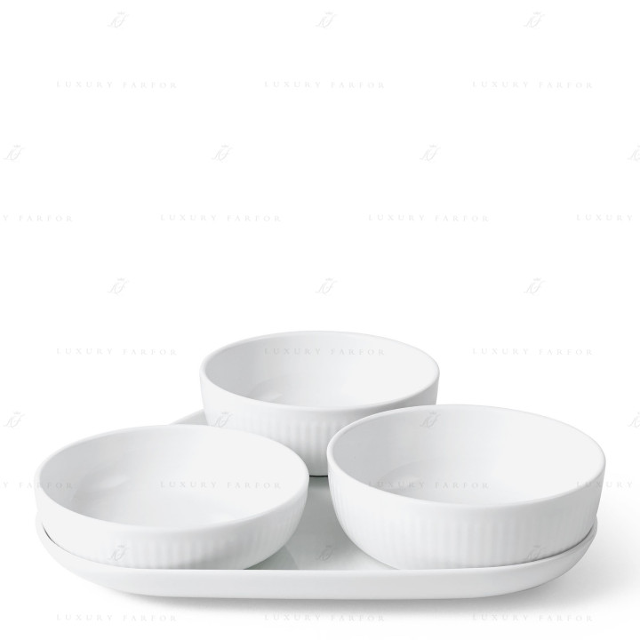 Набор из 4 предметов коллекции White Fluted бренда Royal Copenhagen