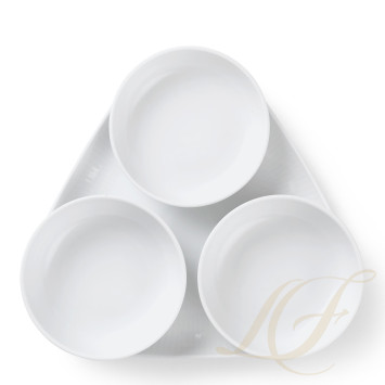 Набор из 4 предметов коллекции White Fluted бренда Royal Copenhagen