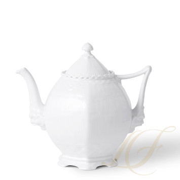 Чайник 1л коллекции White Fluted Full Lace бренда Royal Copenhagen