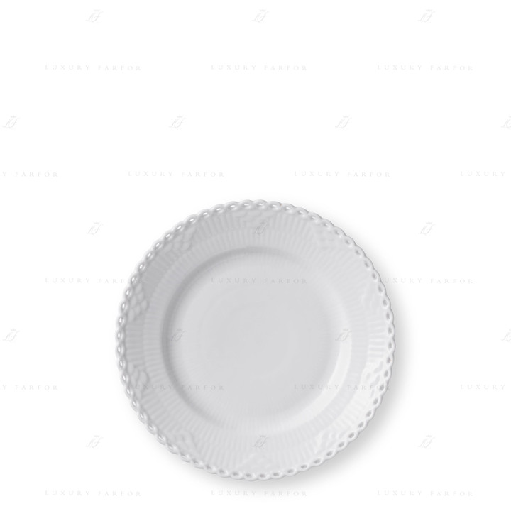 Тарелка десертная 17см коллекции White Fluted Full Lace бренда Royal Copenhagen