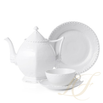 Коллекция White Fluted Full Lace бренда Royal Copenhagen