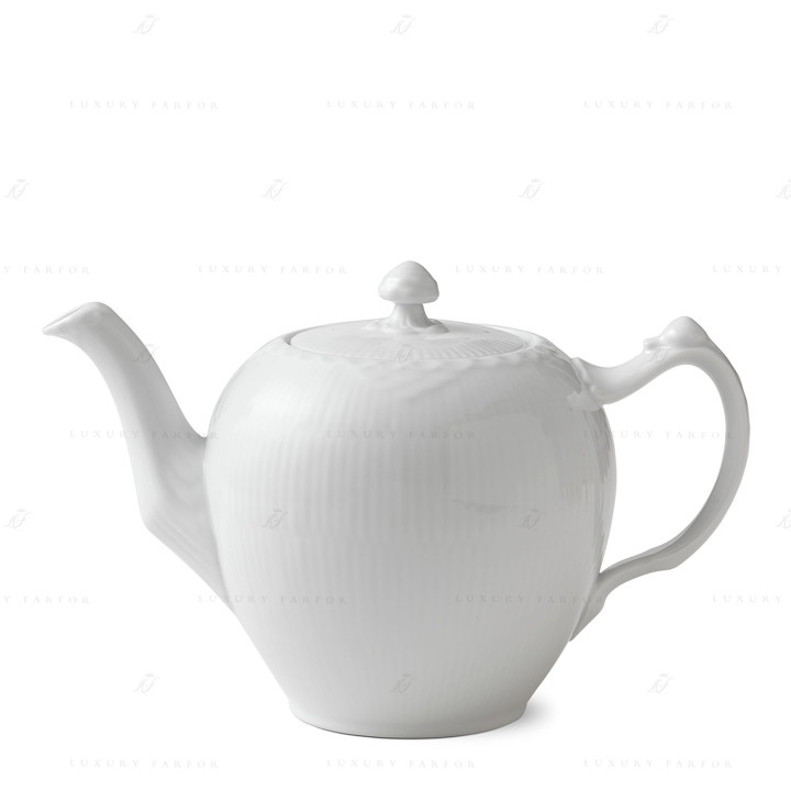 Чайник 1л коллекции White Fluted Half Lace бренда Royal Copenhagen