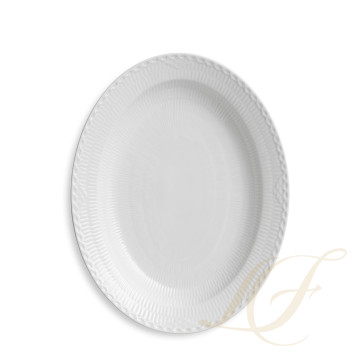 Блюдо овальное 36см коллекции White Fluted Half Lace бренда Royal Copenhagen