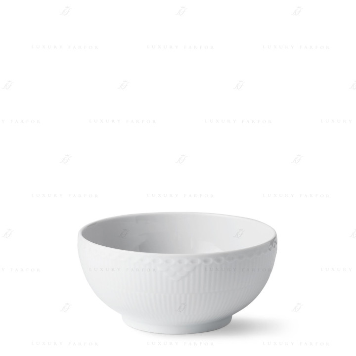 Чаша 18см коллекции White Fluted Half Lace бренда Royal Copenhagen